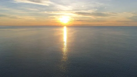 Sunrise over Sea Stock Footage 114204399