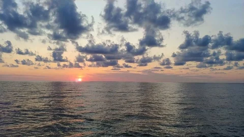 Sunrise over the sea Stock Footage 125357007