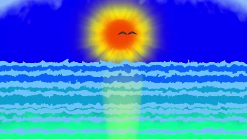 Sunrise over the sea Stock Footage 139923997