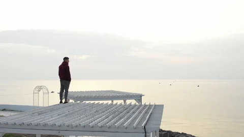 Sunrise over the sea, landscape Stock Footage 129107619