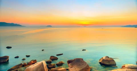 Sunrise over the sea. Timelapse. Stock Footage 42687011