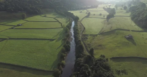 Sunrise over Swaledale Stock Footage 166406423