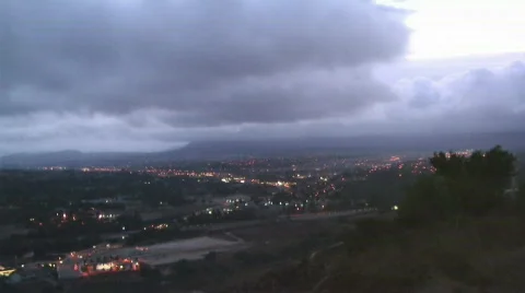 Sunrise over a Town Video stock 779000