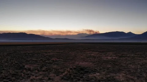 Sunrise Over Utah Fire.  Stock Footage