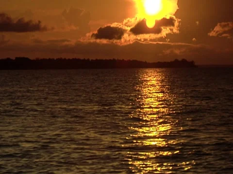 Sunrise Over Water 10 Stock Footage 8691306