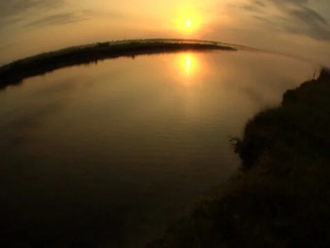 Sunrise Over Water 3 Stock Footage 8693604