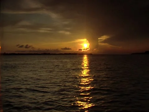 Sunrise Over Water 9 Stock Footage 8691301
