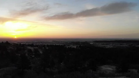 Sunrise over the Western Plains of the U.S. Stock Footage