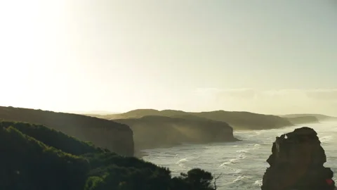 Sunrise over wild ocean Stock Footage 262286597