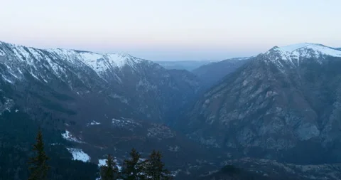 Sunrise over winter landscape, time lapse Stock Footage 149697229