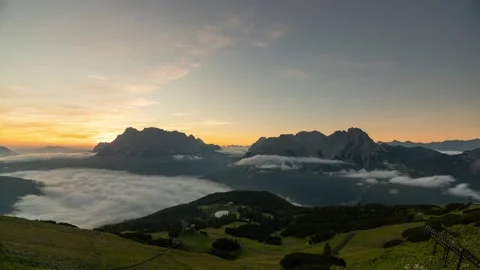Sunrise over Zugspitz mountain Stock Footage 306408430