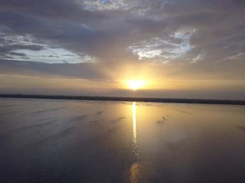 Sunrise Pan to Bridge Stock Footage 80682682