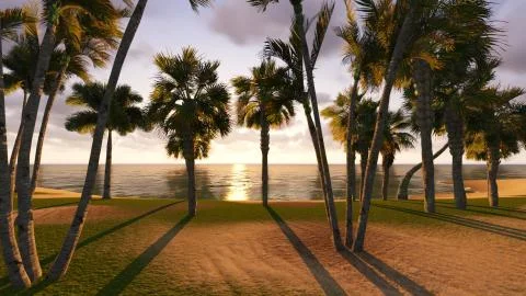 Sunrise In Paradise Illustrazione stock