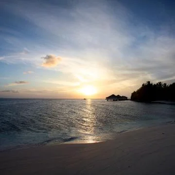 Sunrise on the paradise Stock Photos