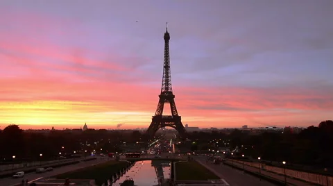 Sunrise in Paris Stock Footage 61227865