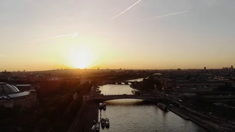 Sunrise in Paris Stock Footage 92121012