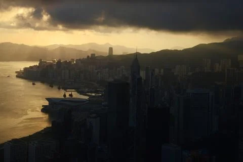 Sunrise from the peak Stock Photos
