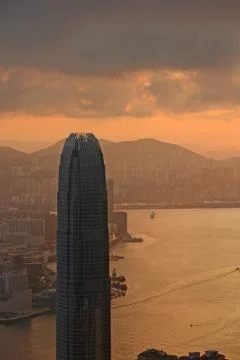 Sunrise from the peak Stock Photos