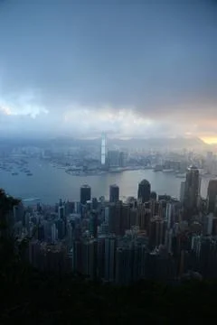 Sunrise from the peak Stock Photos