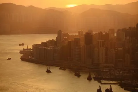 Sunrise from the peak Stock Photos