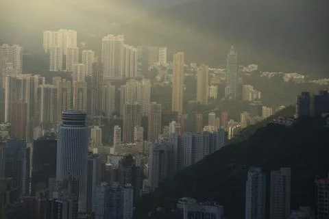 Sunrise from the peak Stock Photos