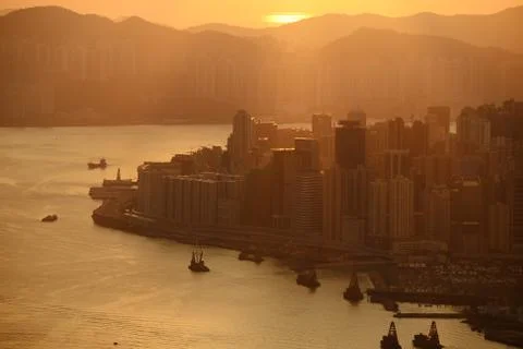 Sunrise from the peak Stock Photos