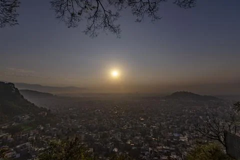 The sunrise. Stockfoto's