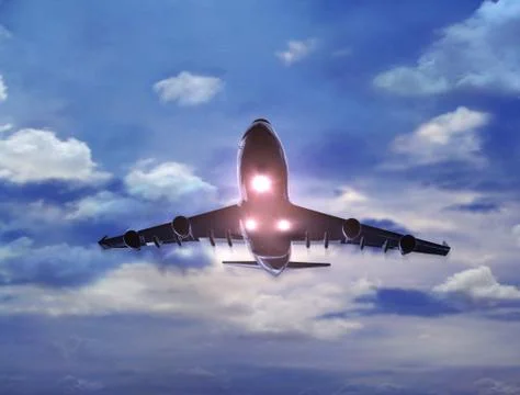 Sunrise plane Stock Photos