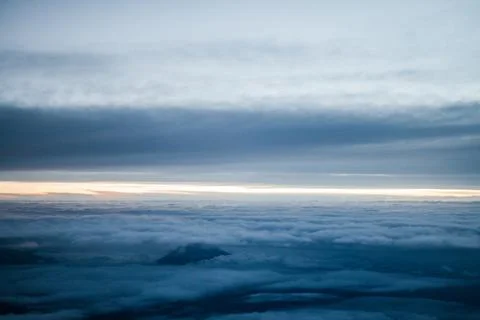Sunrise from the plane Foto stock