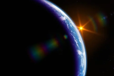 Sunrise on planet Earth Stock Illustration