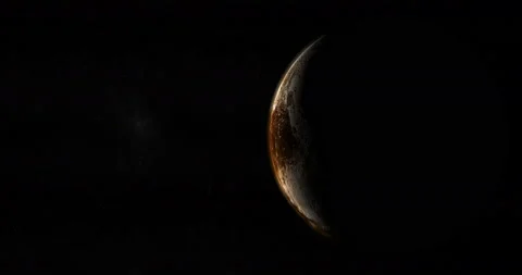 Sunrise in Pluto planet in the outer space Stock Footage 95992764