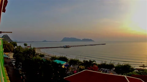 Sunrise in Prachuap Khiri Khan2 Stock Footage 50418362