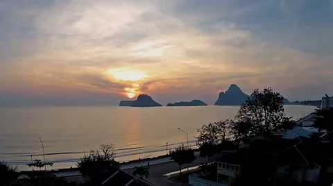 Sunrise in Prachuap Khiri Khan5 Stock Footage 50418985
