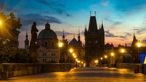 Sunrise in Prague Stock-Fotos