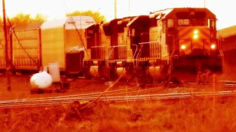 Sunrise on Railroading Stock Photos