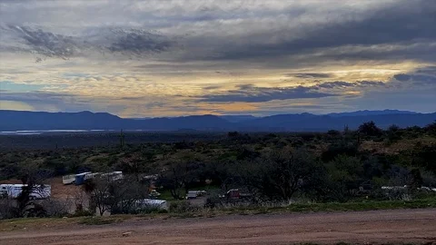 Sunrise at the ranch Stock Footage 125653223