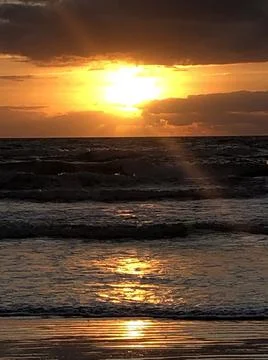 Sunrise with ray Stock Photos