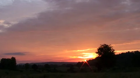 Sunrise Red Sky Stock Footage 40953032