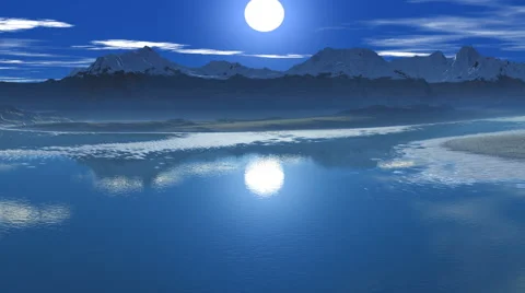 Sunrise reflected in water Stock Footage 40451599