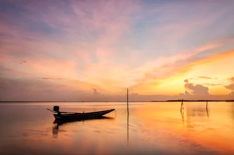 Sunrise reflection Stock Photos