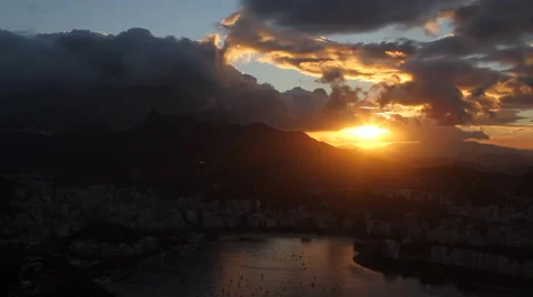 Sunrise with reflex on a lake Stock Footage 50911934