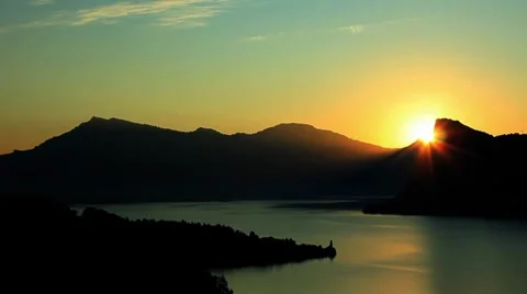 Sunrise at Rigi Stock Footage