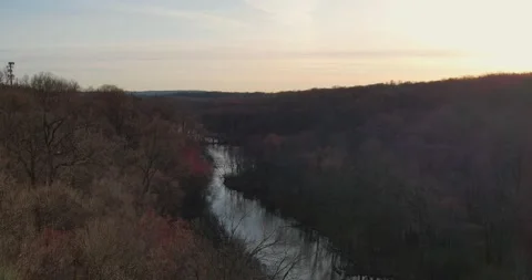 Sunrise on the River 4K Stock Footage 173164071