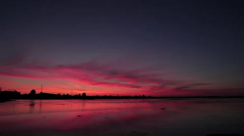 Sunrise On River Stock Footage 49643287