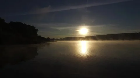 Sunrise on the river Stock-Footage 56246443