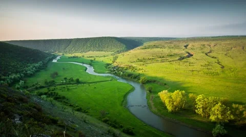 Sunrise on River Stock Footage 57726077