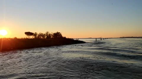 Sunrise on the river Video stock 167575475