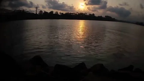 Sunrise At River Video stock 198530584