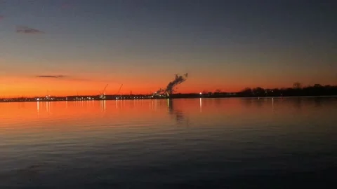 Sunrise by river Stock Footage 226645715