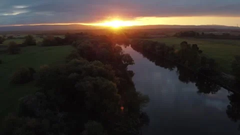 Sunrise by River Stock Footage 244126965